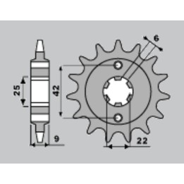 CHT zębatka przednia 276 15 honda CB250N 81-83 (JTF276.15)