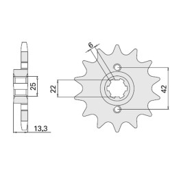 CHT zębatka przednia 291 15 honda cb 450S 86-89 (jtf 291.15)