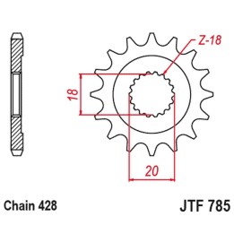 JT zębatka przednia 426 13 benelli 125 leoncio '22-'23, keeway 125 strike '13-'14, rkf 125 '11-'23, tx 125 '11-'20 (42613JT) (ł…