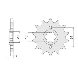 CHT zębatka przednia 329 13 honda mtx 125R, CA125 rebel (JTF329.13) (329-13)