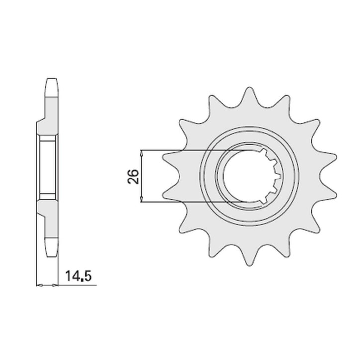 CHT zębatka przednia 335 15 honda cbx 1000 z (79-80) (SC03)(ŁAŃC. 630) (JTF335.15)