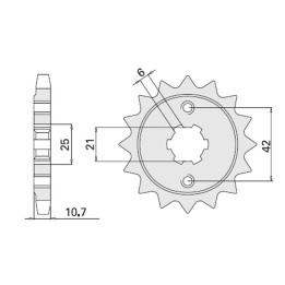 CHT zębatka przednia 338 16 honda CB650 79-84 (JTF338.16) (338-16)