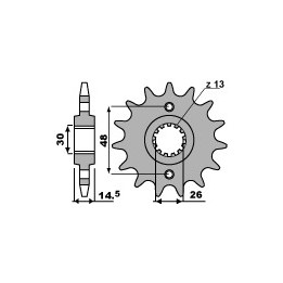 PBR zębatka przednia 339 17 18NC (łańc. 530) (made in italy)