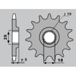 CHT zębatka przednia 340 13 honda cr 125 87-03 (łańc. 520) (JTF326.13)