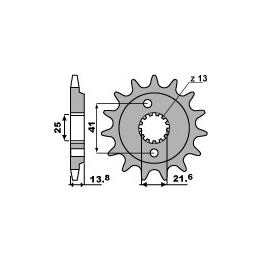 PBR zębatka przednia 346 15 18NC (łańc. 525) (made in italy)