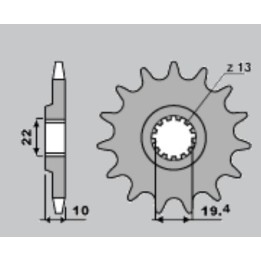 PBR zębatka przednia 435 16 suzuki dr 350 '90-'99 (+1) drz 400 '00-'20 (+1) (JTF432.16)* (łańc. 520) (made in italy)