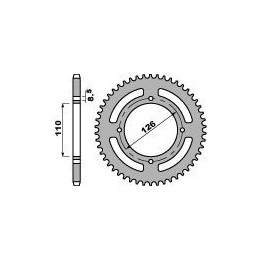 PBR zębatka tylna 4656 46 aluminiowa (ergal) kawasaki klx 125 (10-14) (łańc. 428) (made in italy)