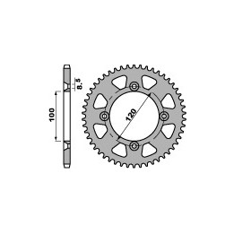 PBR zębatka tylna 798 56 aluminiowa (ergal) (łańc. 428) (made in italy)