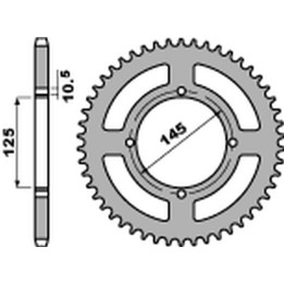 PBR zębatka tylna 857 48 C45 yamaha xt 600 '83-'89, xt 600Z tenere '87-'89, xtz 660 tenere '91-'00, xv 125 virago '97-'01, xv 2…