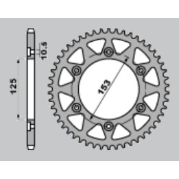 CHT zębatka tylna honda crf-l 4T crf 250L '13-'20 , XR 250 r/l/r '91-'96 ,XR 600/650 '91-'20 288 50Z ergal