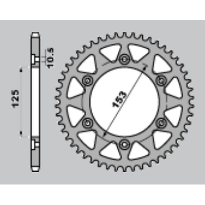 CHT zębatka tylna honda crf-l 4T crf 250L '13-'20 , XR 250 r/l/r '91-'96 ,XR 600/650 '91-'20 288 50Z ergal