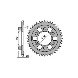 PBR zębatka tylna 3553 37 C45 aprilia AF1 125 sport 88-93 (łańc. 520) (JTR19.37) (made in italy)