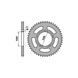 PBR zębatka tylna 3565 45 f aprilia 50 rx (93-95) (łańc. 415) (made in italy)