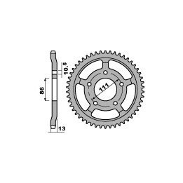 PBR zębatka tylna 383 43 C45 gilera 350/600 nord west (łańc. 520) (made in italy)