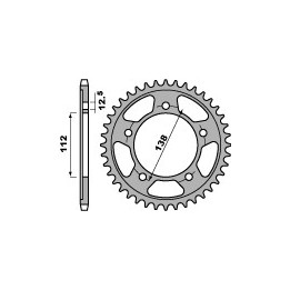 PBR zębatka tylna 408 39 C45 honda cb 1300 f/s 03-13 (JTR302.39) (łańc. 530) (made in italy)