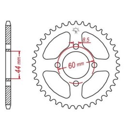 JT zębatka tylna 832 52 yamaha dt 50R 97-98 (83252JT) (łańc. 420) - może być zastąpiona przez 4461 52 (JTR1832.52)