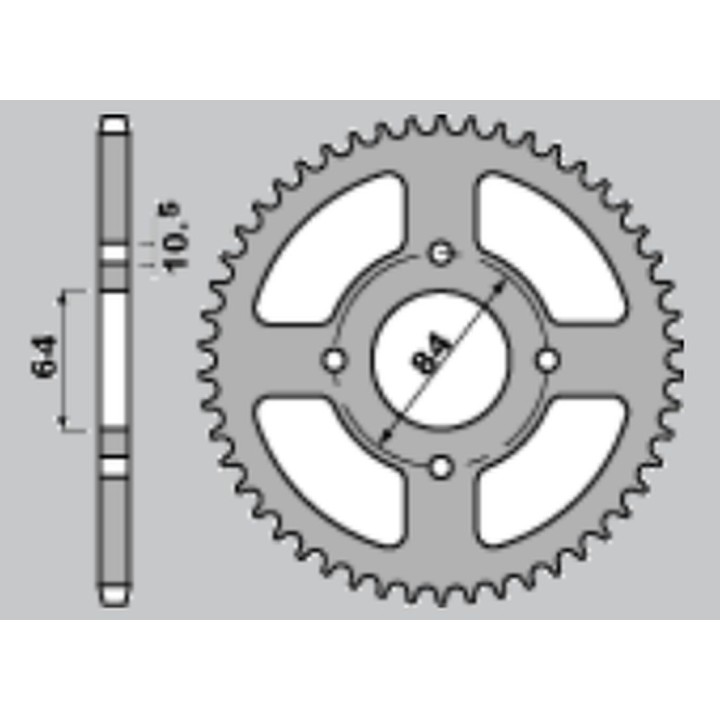 CHT zębatka tylna 4302 39 suzuki ltz 400, ltf 160 (2114-39) (JTR1826.40)