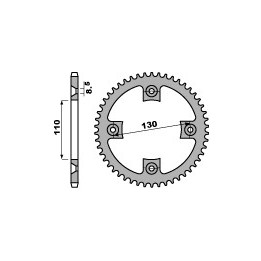 PBR zębatka tylna 4306 56 C45 honda CR80/85 (JTR215.56) (łańc. 420) (made in italy)
