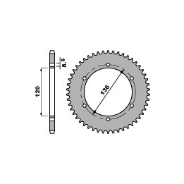 PBR zębatka tylna 4322 47 C45 yamaha tzr 125 r 92-93 (łańc. 428) (made in italy)