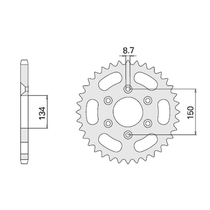 CHT zębatka tylna 4350 52 (459-52) honda cb 500 (94-03), cb 750 (92-03) (JTR1332.52) (łańc. 525)