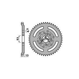 PBR zębatka tylna 4331 53 f derbi 50 senda 96-99 (łańc. 420) (made in italy)