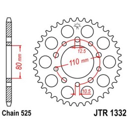 JT zębatka tylna 4350 40 honda cb 500 '94-'03, cb 750F '93-'03 (435040JTZBK) (łańc. 525)