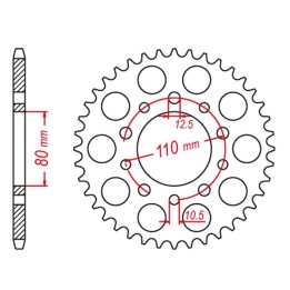 GROSSKOPF zębatka tylna 4350 45 honda xrv 750 africa twin '93-'03 (JTR1332.45)