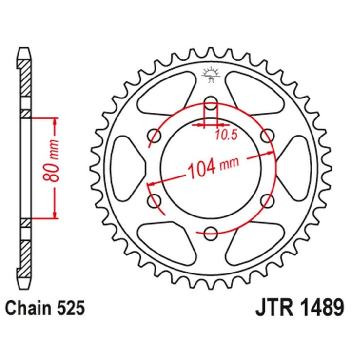 JT zębatka tylna 4359 40 kawasaki zx 6 r '98-'02, z 1000 '07-'09, ZX10R '04-'15 (435940JTZBK) (łańc. 525)