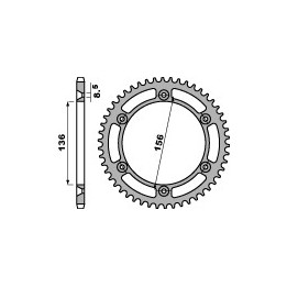 PBR zębatka tylna 4365 43 C45 xf 650 (97-02) freewind (JTR1791.43) (łańc. 525) (made in italy)