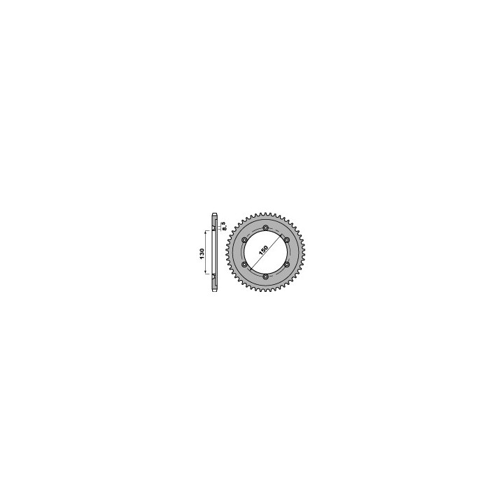 PBR zębatka tylna 4374 51 C45 honda xlr 125 (98-02) (JTR1249.51) (łańc. 428) (made in italy)