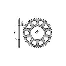 PBR zębatka tylna 4383 48 (A4152053480) yamaha R6 (łańc. 532) (JTR1873.48) (made in italy)