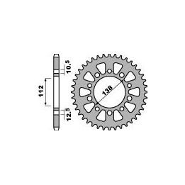 PBR zębatka tylna 4384 44 C45 honda cb/cbr (łańc. 520) (JTR1316.44) (made in italy)