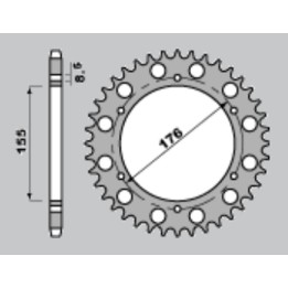 CHT zębatka tylna 4392 42 triumph 900 (A4152046420)