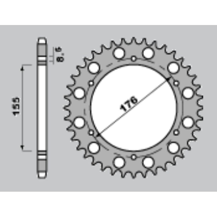 CHT zębatka tylna 4392 42 triumph 900 (A4152046420)