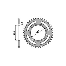 CHT 4402 50 yamaha dt 50 '03-'06, malaguti xtm, mrx, smx (JTR1131.50) (łańc. 420)