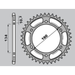 GROSSKOPF zębatka tylna utwardzana 4405 45 C45 honda cbr 600F (01-06) (JTR1307.45) (