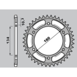 JR zębatka tylna ultralight utwardzana 4405 46 C45 honda cbr 600F sport '01-'02, cbr 600 F4I '01-'06 (JTR1307.46)