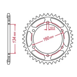 GROSSKOPF zębatka tylna ultralight utwardzana 4405 53 C45 honda cbr 600F sport '01-'02, cbr 600 F4I '01-'06 stunt (JTR1307.53)