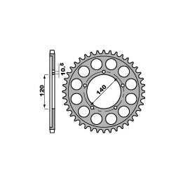 PBR zębatka tylna 4409 46 C45 triumph tiger 955 05-08 (JTR1800.46) (łańc. 530) (made in italy)