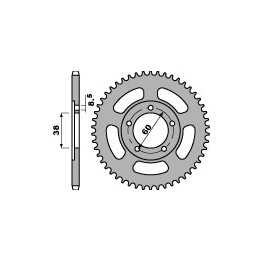 PBR zębatka tylna 4431 44 f rieju 50 rs (98-04) (łańc. 420) (made in italy)