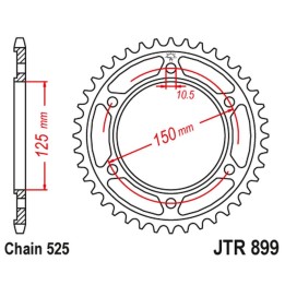 JT zębatka tylna 4454 42 ktm 950/990/1190 adventure / r LC8 '03-'18 (445442JTZBK) (łańc. 525)