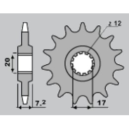 SIFAM zębatka tylna 4461 48 yamaha dt 50R 97-03, mbk 50 x limit '00-'04 (łańc. 420) (JTR1832.48)