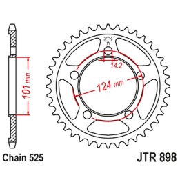 JT zębatka tylna 4508 41 ktm 950/990/1190 RC8 /duke/ supermoto (450841JTZBK) (łańc. 525)