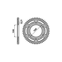 PBR zębatka tylna 4529 50 C45 triumph tiger 800 (11-16) (ŁAŃC.525) (JTR2014.50) daytona 675 '06-'17 (made in italy)