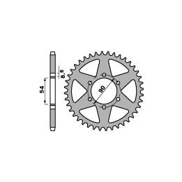 PBR zębatka tylna 4536 60 f malaguti 50 xsm 07-08 (łańc. 420) (made in italy)