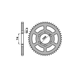 PBR zębatka tylna 4540 46 C45 hyosung gv 250 04-15 (łańc. 520) (JTR1073.46) (made in italy)