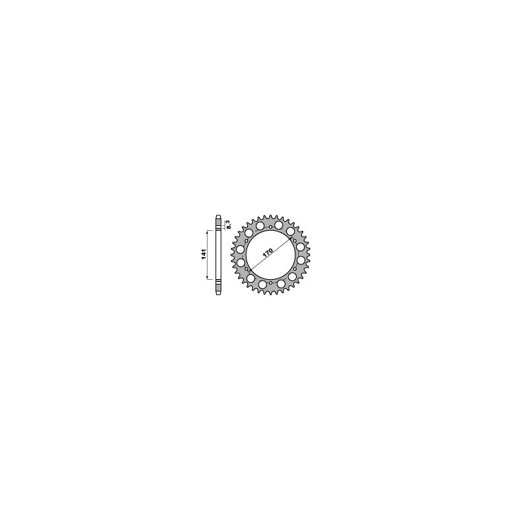 PBR zębatka tylna 4554 42 C45 bmw f 800 gs 08-12 (otwór 8,5MM) ( zastąpiona przez 4550 42) (łańc. 525) (made in italy)