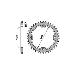 PBR zębatka tylna 4588 38 C45 yamaha yfz 450R '09-'19, yfm 250/350/450/700 raptor (JTR1857.38) (łańc. 520) (made in italy)