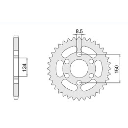 CHT zębatka tylna 463 46 kawasaki kmx 125 86-03 (-2) (463-46) (JTR.463.46)