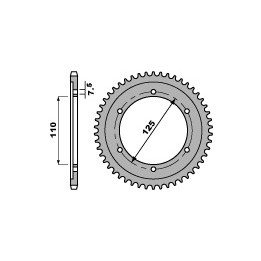 PBR zębatka tylna 485 50 f (łańc. 428) (made in italy)